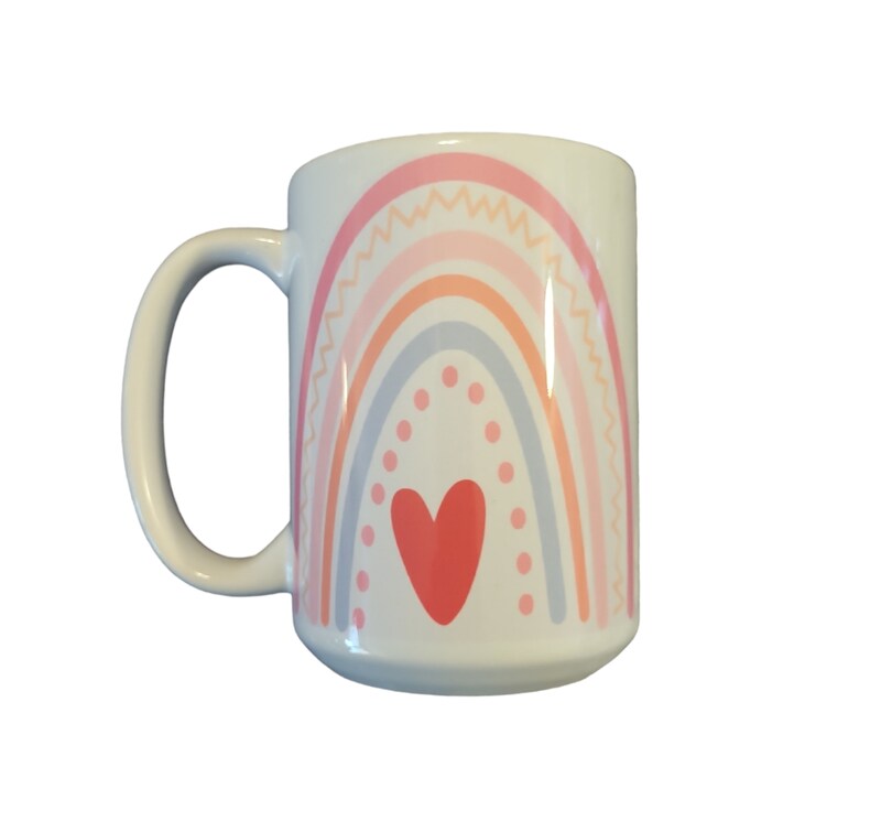 Rainbow Love 15 oz. Sublimation Ceramic Coffee Mug